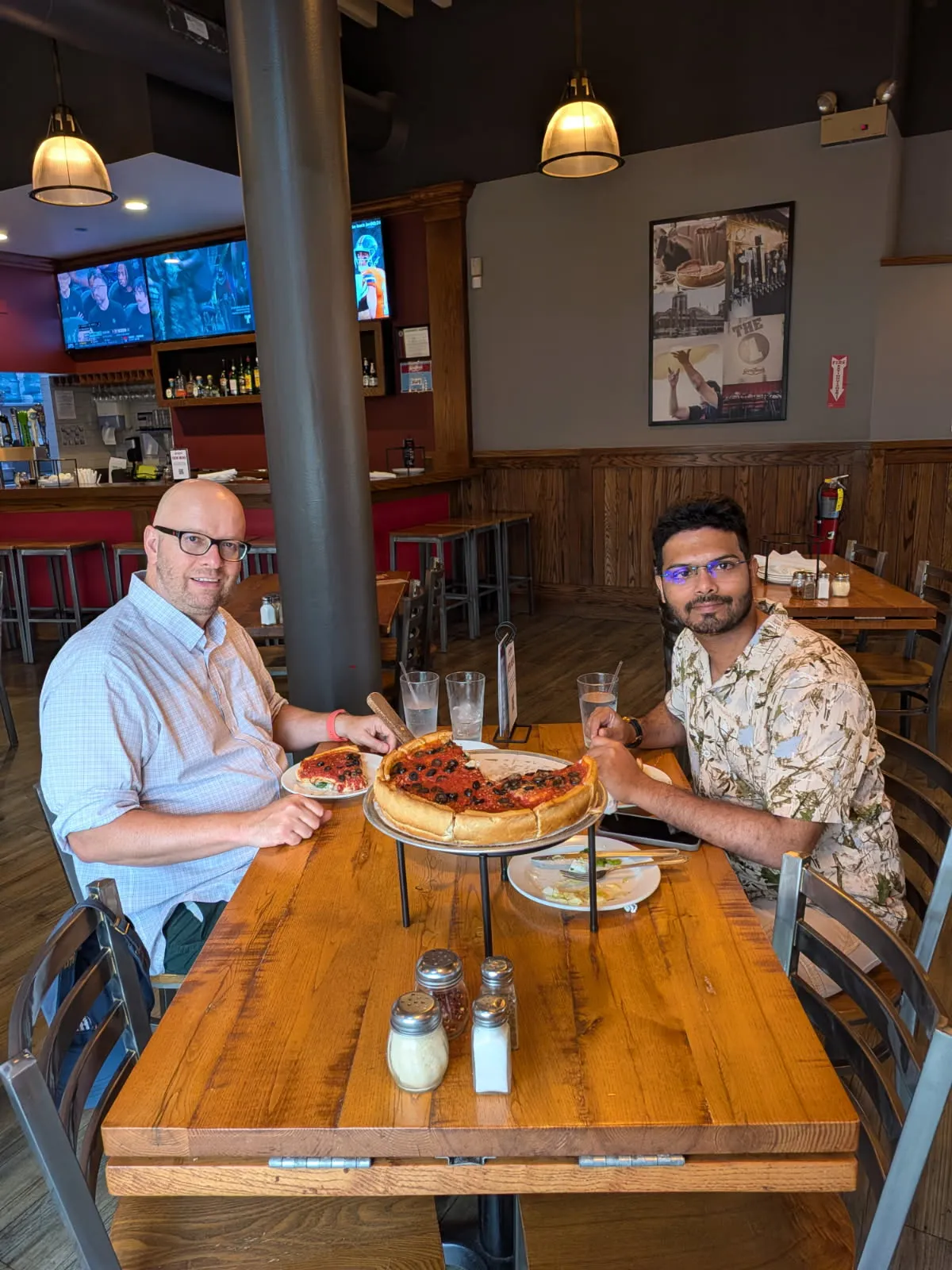 Chicago deep dish with Dr. Andrew J. Collins during the NetLogo Conference 2026