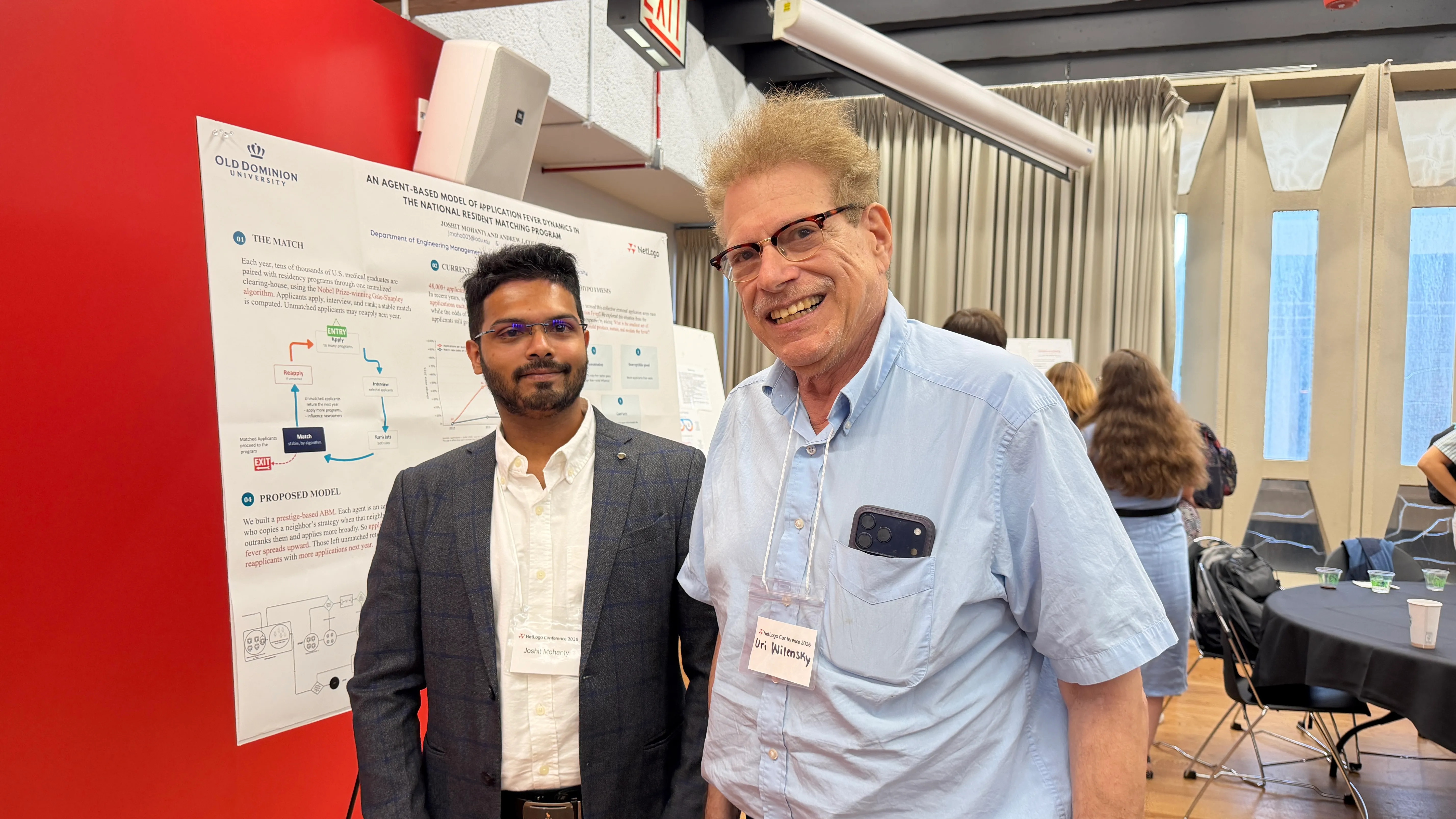 With Uri Wilensky, creator of NetLogo, at the NetLogo Conference 2026, Chicago